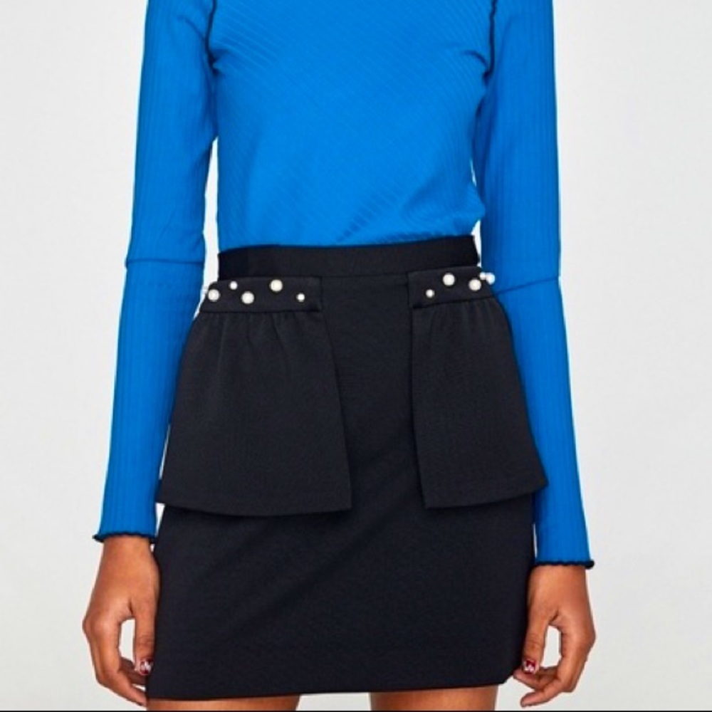 ZARA - Pearl Peplum Mini Skirt (NWT)